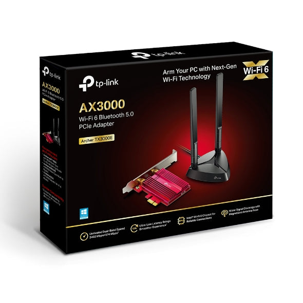 TP-Link Archer TX3000E AX3000 Wi-Fi 6 (802.11ax) Bluetooth 5.0 PCIe Adapter (WIF image 0