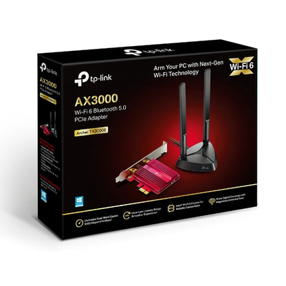 TP-Link Archer TX3000E AX3000 Wi-Fi 6 (802.11ax) Bluetooth 5.0 PCIe Adapter (WIF image 0