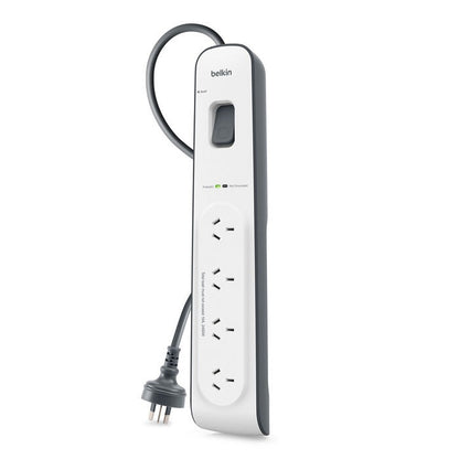 Belkin BSV400 4-Outlet 2-Meter Surge Protection Strip,  Protects Against Spikes image 1