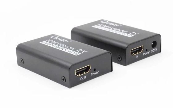 Oxhorn HDMI Extender over Ethernet 1080p HDCP 1.2 FHD up to 60m with PoE functio image 1
