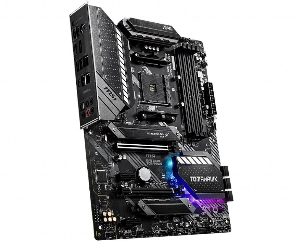 MSI MAG B550 TOMAHAWK AM4 ATX MB 4xDDR4 2xPCIEx16 2xPCIEx1 2xM.2 RAID LAN DP HDM image 2