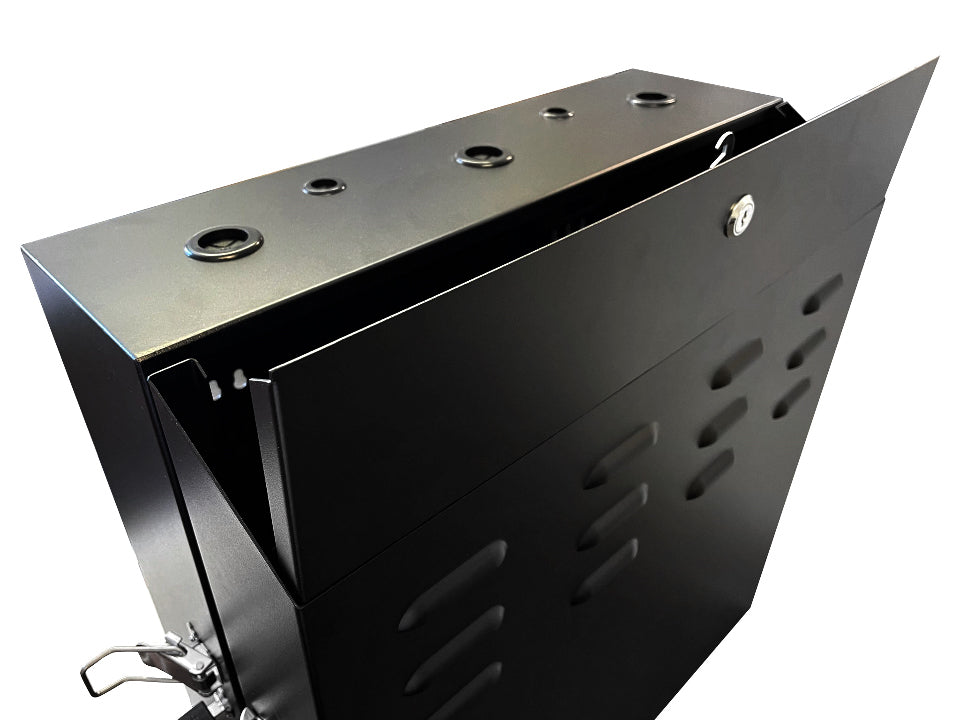 LDR Assembled 5U Flush Wall Mount Vertical Cabinet (570mm x 250mm) - Black Metal image 3