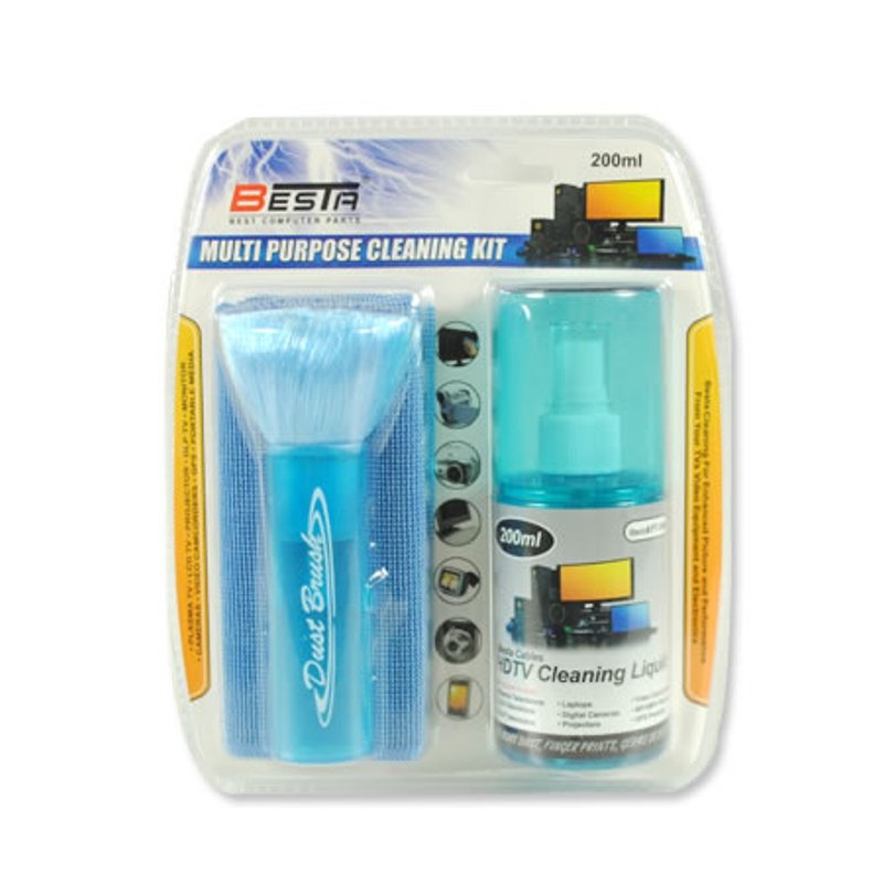 BESTA LCD Cleaning Kit (200ml) with Brush and Cloth image 0