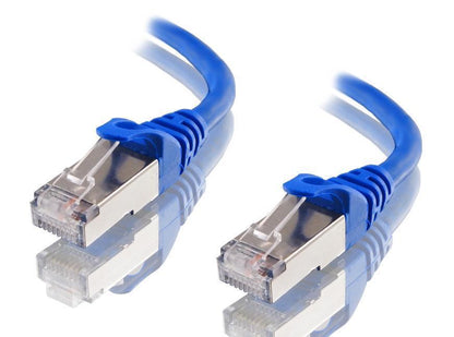 Astrotek CAT6A Shielded Ethernet Cable 25cm/0.25m Blue Color 10GbE RJ45 Network image 0