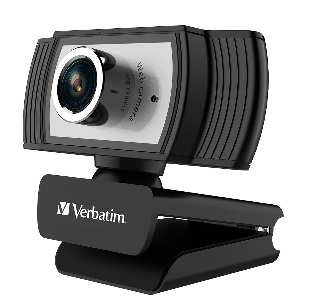 Verbatim 1080p Full HD Webcam - Black/Silver FHD 1920x1080, 2.0 Mega Pixels, Com image 2