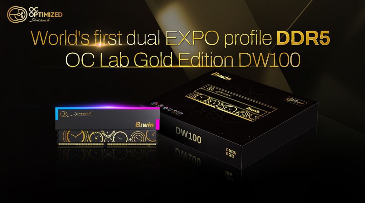 BIWIN DDR5 Memory DW100 OC LAB 6000mhz 192GB (48GB*4)  CL28 Black OCBXL59260DW1- image 0