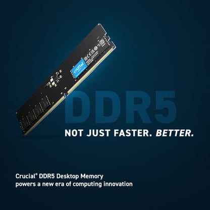 Crucial 32GB (1x32GB) DDR5 UDIMM 4800MHz CL40 Desktop PC Memory image 1