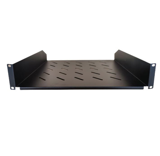 LDR Cantilever 2U Shelf, 452mm Depth, Ideal for 19' 1000mm Deep Cabinets - Black image 0