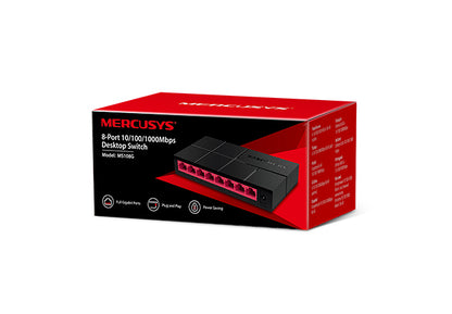 Mercusys MS108G 8-Port Gigabit Desktop Switch, 8x Gigabit Ports, Compact Design, image 0
