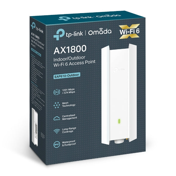 TP-Link EAP610-Outdoor Omada AX1800 Indoor/Outdoor WiFi 6 Access Point, 1.8 Gbps image 0