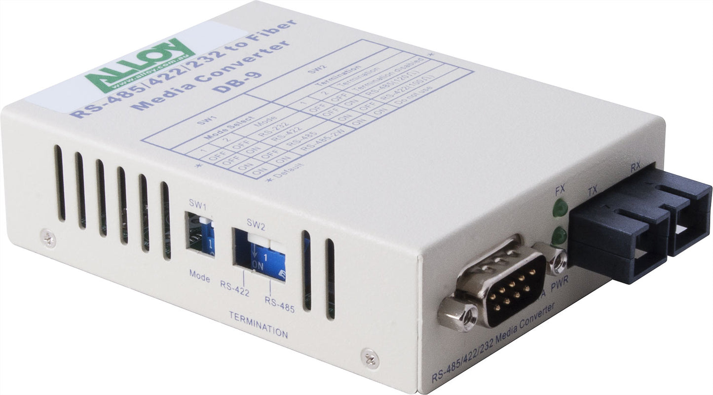 Alloy SCR460SC-1 RS-232/422/485 Serial DB-9 to Multimode Fibre Converter. Max. r image 0