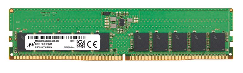 Micron/Crucial 16GB (1x16GB) DDR5 ECC UDIMM 5600MHz CL46 2Rx8 Server Data Center image 0