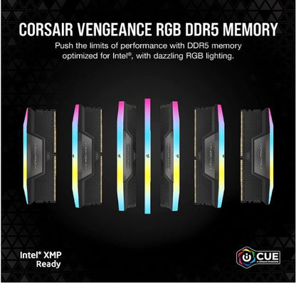 Corsair Vengeance RGB 64GB (2x32GB) DDR5 UDIMM 5600MHz C36 1.25V Desktop Gaming image 2