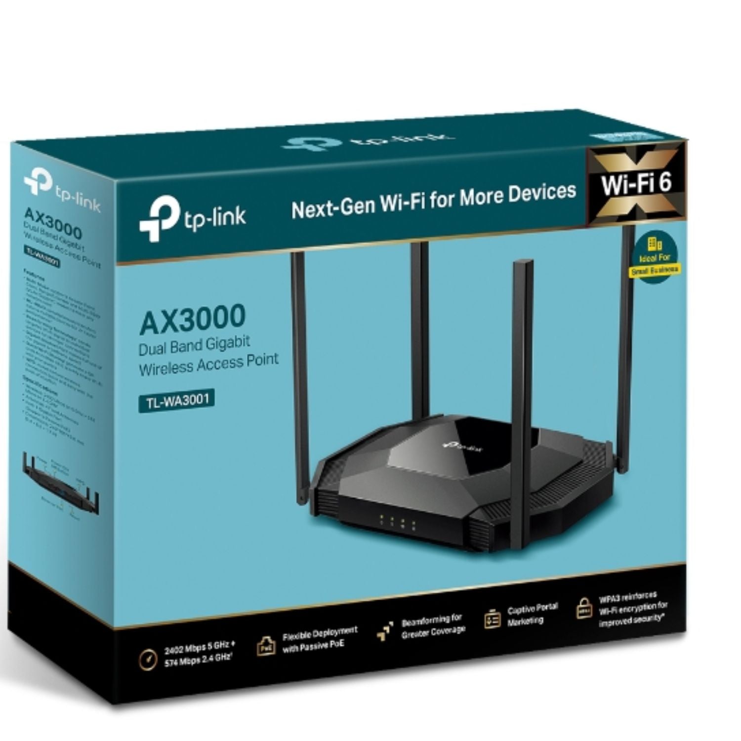 TP-Link TL-WA3001 AX3000 Gigabit Wi-Fi 6 Access Point, 3000 Mbps Dual Band WiFi image 2