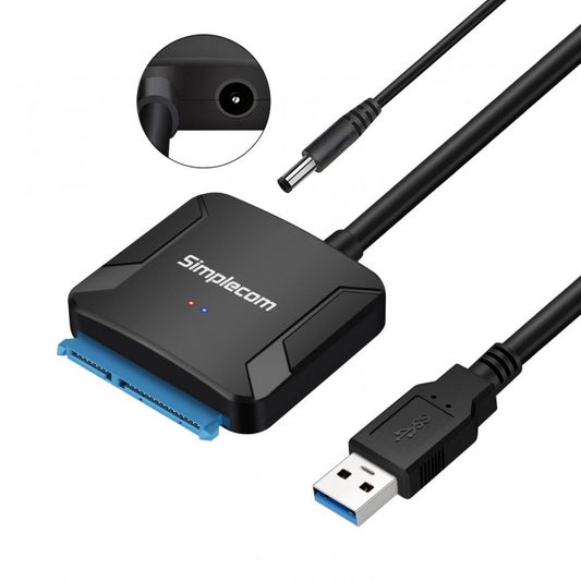 Simplecom SA236 USB 3.0 to SATA Adapter Cable Converter with Power Supply for 2. image 0