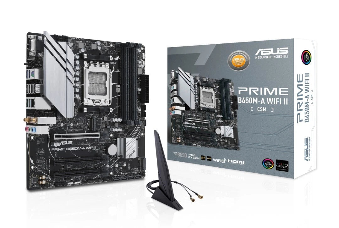 ASUS PRIME B650M-A WIFI II-CSM AM5 DDR5 Micro-ATX Motherboard - GO CLICK ON