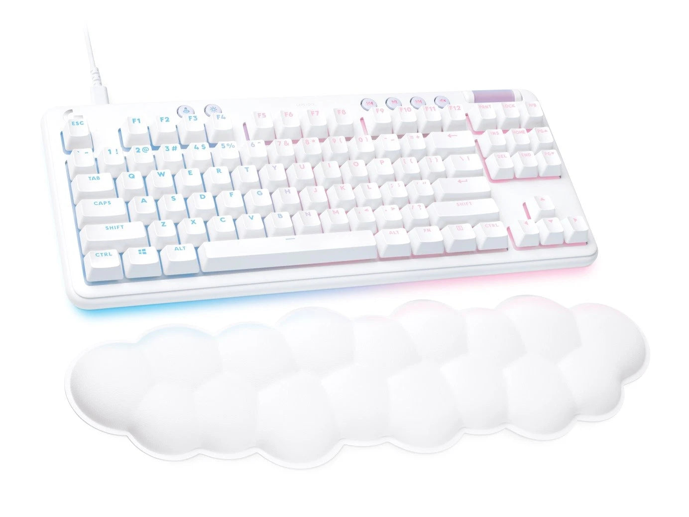 Logitech G713 TKL Wired Mechanical Gaming Keyboard – White, Linear Switches